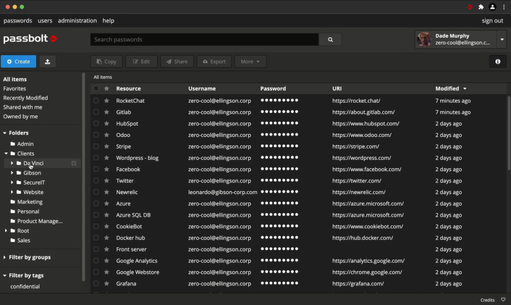 Double authentification MFA sur le gestionnaire Passbolt